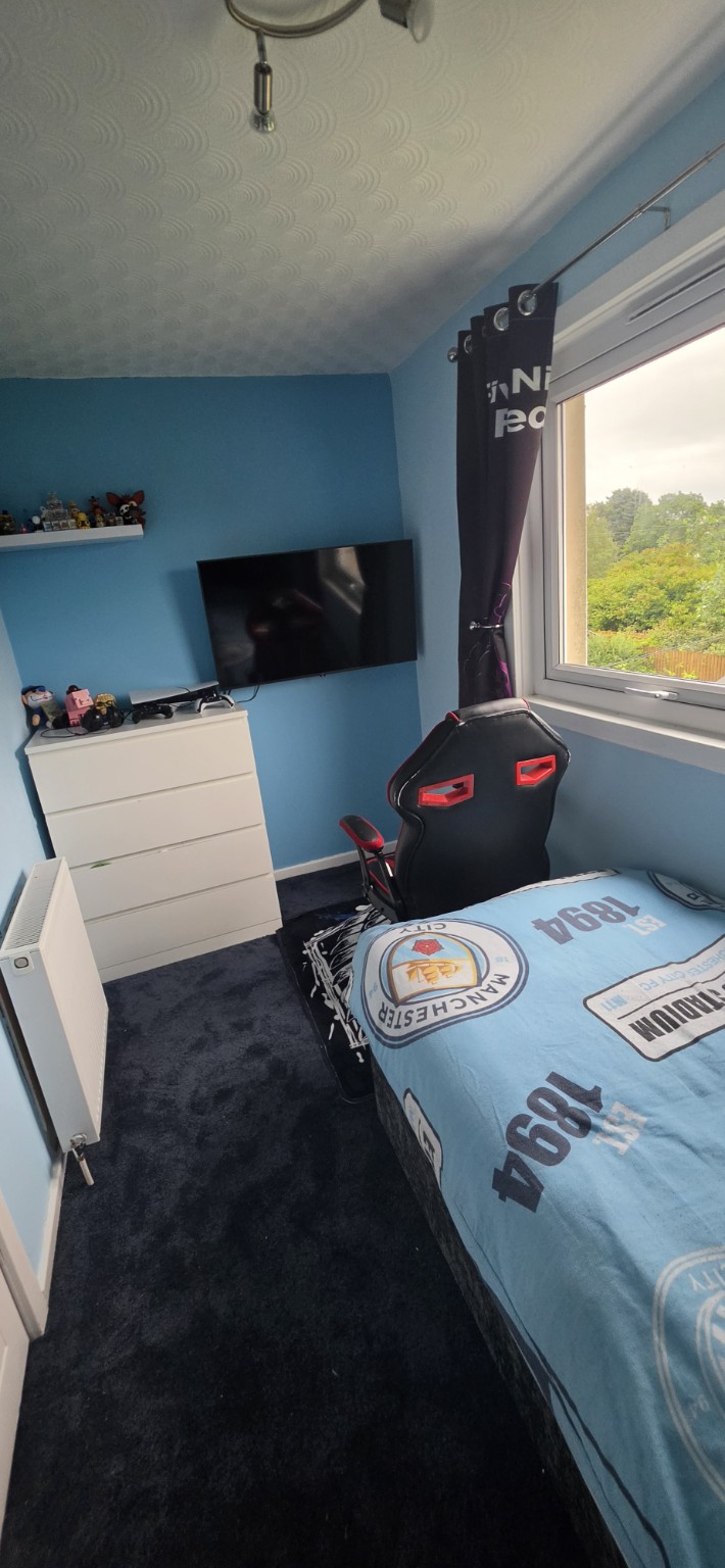 Completed bedroom decorating and TV mounting