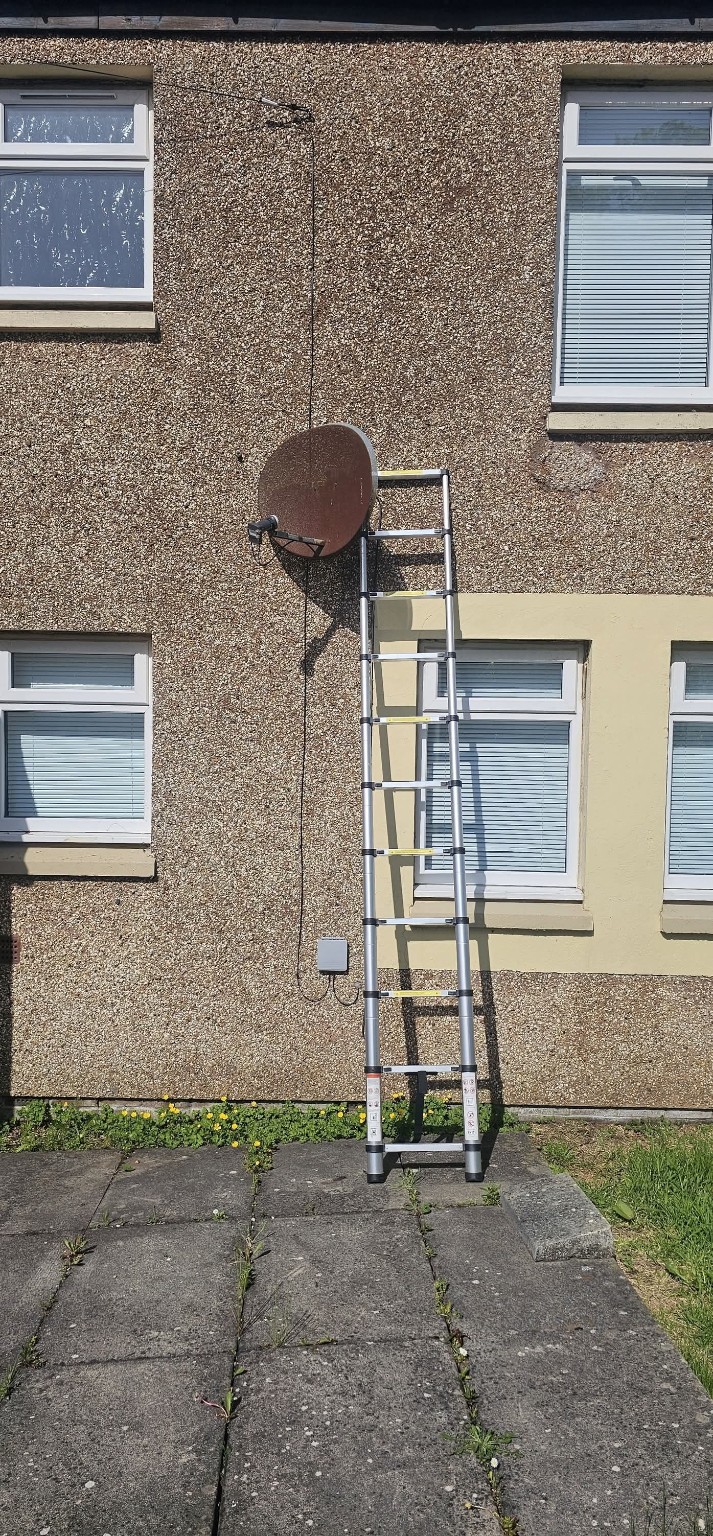 Satellite dish removed before