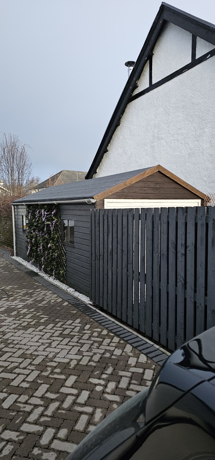 Completed shed and garden fence work by J.A Handyman Services